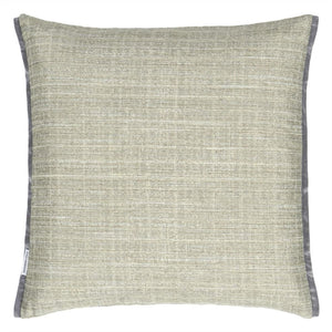 Manipur Midnight Velvet Cushion reverse, by Designers Guild