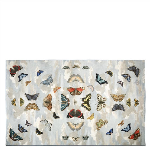 John Derian Mirrored Butterflies Sky Rug