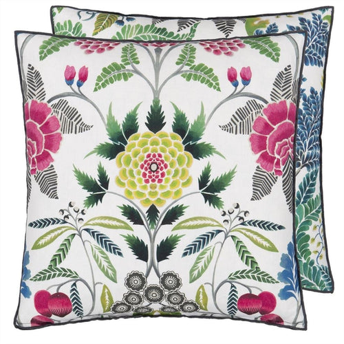 Designers Guild Brocart Décoratif Linen Fuchsia Cushion