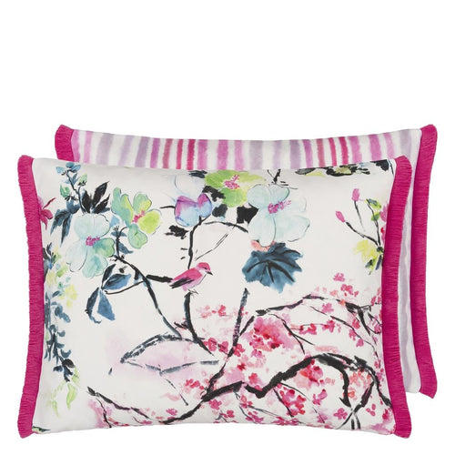 Designers Guild Chinoiserie Peony Flower Outdoor Cushion