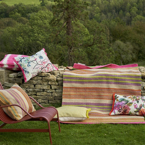 Designers Guild Manchu Fuchsia Outdoor Cushion in Outdoor Collection