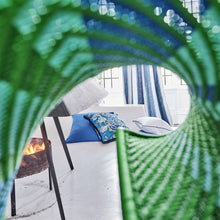 Indlæs billede til gallerivisning Eleonora Embroidered Cobalt Cushion, by Designers Guild in living room setting