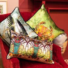 Indlæs billede til gallerivisning Timorous Beasties Eel Sage Velvet Cushion with other Timorous Beasties Cushions