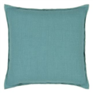 Designers Guild Brera Lino Ocean & Celadon Linen Cushion