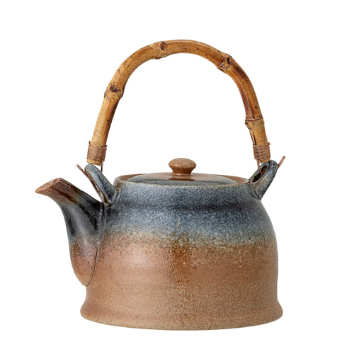 Bloomingville's Aura Teapot w/strainer, Blue, Porcelain