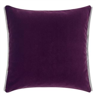 Varese Damson & Cassis Velvet Cushion front, by Designers Guild