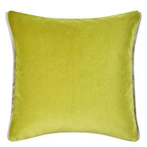 Varese Lime & Fir Cushion front, by Designers Guild
