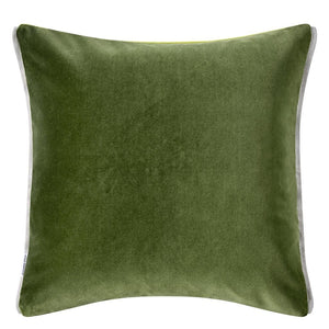 Varese Lime & Fir Cushion reverse, by Designers Guild