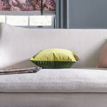 Load image into Gallery viewer, Varese Lime &amp; Fir Cushion side view, by Designers Guild