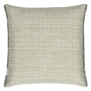 Manipur Jade Velvet Cushion reverse, by Designers Guild