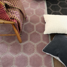 Load image into Gallery viewer, Designers Guild Manipur Amethyst Rug with Manipur Espresso Rug