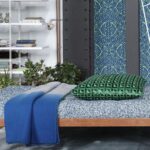 Load image into Gallery viewer, Designers Guild Saraille Cobalt Throw on Bench