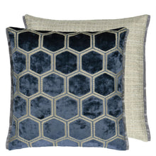 Load image into Gallery viewer, Manipur Midnight Velvet Cushion, by Designers Guild