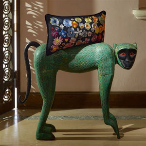 Christian Lacroix Jardin Des Hesperides Multicolour Cushion on monkey's back