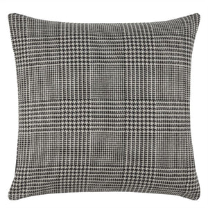 Dudley Black and White Glen Plaid Cushion, by Ralph Lauren