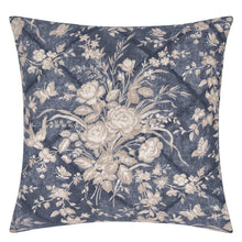 Indlæs billede til gallerivisning Ralph Lauren Eliza Floral Vintage Blue Cushion Reverse