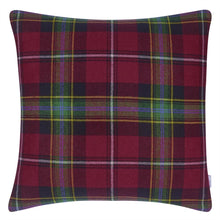 Load image into Gallery viewer, Ralph Lauren Dunmore Plaid Currant Cushion Reverse