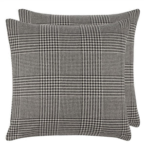 Dudley Black and White Glen Plaid Cushion, by Ralph Lauren