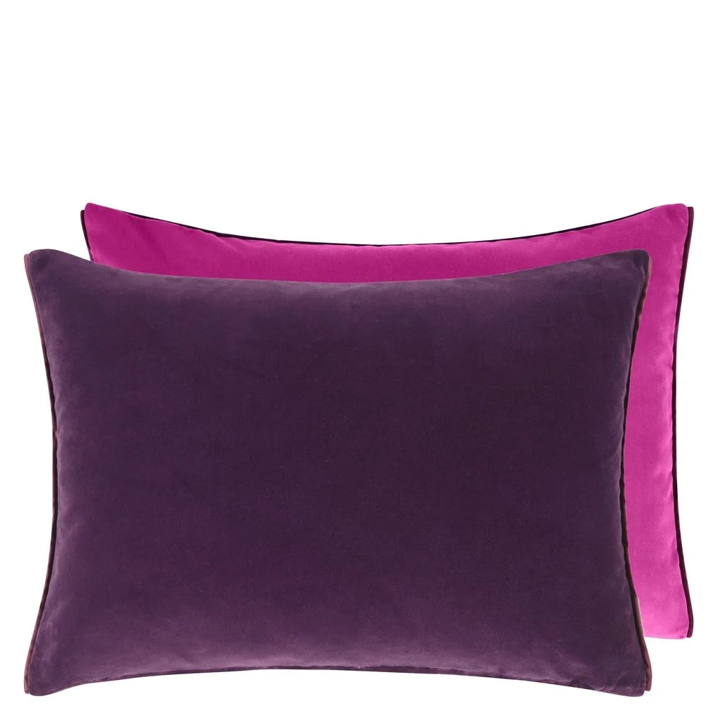 Cassia Aubergine & Magenta Cushion, by Designers Guild