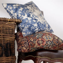Indlæs billede til gallerivisning Ralph Lauren Eliza Floral Vintage Blue Cushion on Chair