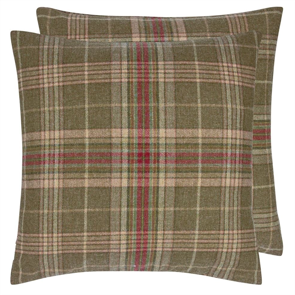 Hardwick Plaid Woodland Cushion, by Ralph Lauren