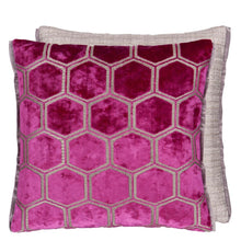Load image into Gallery viewer, Manipur Fuchsia Velvet Cushion, by Designers Guild