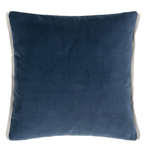 Varese Prussian & Grass Cushion front, by Designers Guild