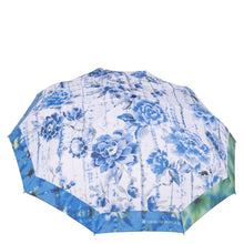 Load image into Gallery viewer, Designers Guild Kyoto Flower Indigo Compact Umbrella Top View