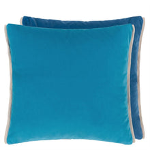 Load image into Gallery viewer, Varese Azure &amp; Teal Velvet Cushion, by Designers Guild