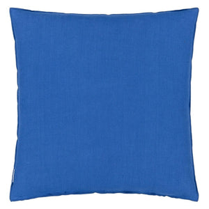 Designers Guild Rose De Damas Cobalt Cotton Cushion reverse