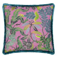 Load image into Gallery viewer, Designers Guild Brocart Décoratif Embroidered Cerise Cushion reverse