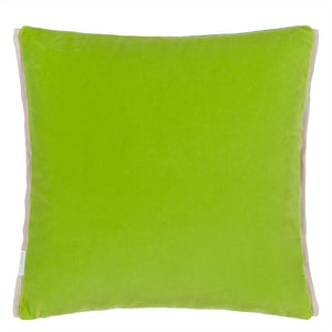 arese Viridian & Apple Cushion reverse, by Designers Guild