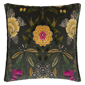 Brocart Décoratif Velours Olive Cushion, by Designers Guild Front