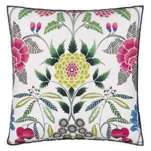 Designers Guild Brocart Décoratif Linen Fuchsia Cushion front