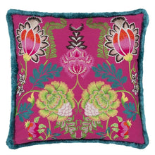 Load image into Gallery viewer, Designers Guild Brocart Décoratif Embroidered Cerise Cushion front