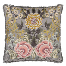 Load image into Gallery viewer, Designers Guild Brocart Décoratif Embroidered Sepia Cushion Front