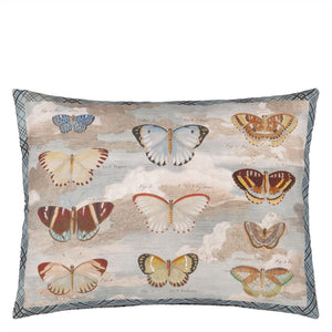 Butterfly Studies Parchment Cushion front, by John Derian for Designers Guild