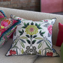 Load image into Gallery viewer, Designers Guild Brocart Décoratif Linen Fuchsia Cushion front close up