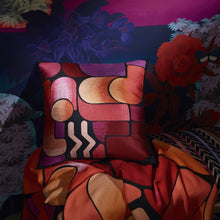 Load image into Gallery viewer, Lacroix Graphe Magenta Cushion, by Christian Lacroix on Bench