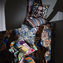 Load image into Gallery viewer, Omnitribe Azure Cushion, by Christian Lacroix stacked with other Christian Lacroix Cushions