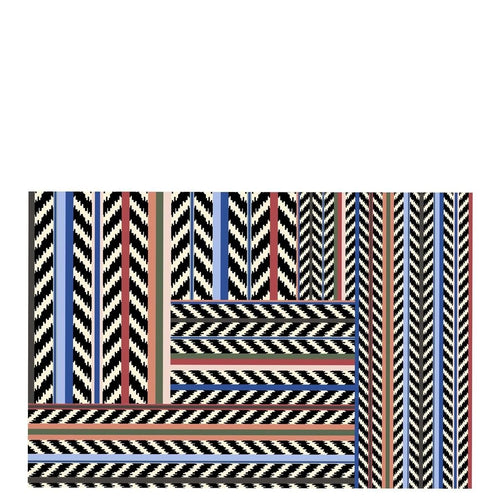 Jaipur Stripe Azur Rug, by Christian Lacroix