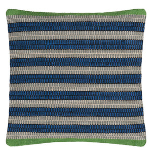 Designers Guild Muara Cobalt Outdoor Cushion Reverse