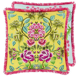 Eleonora Embroidered Alchemilla Cotton Cushion, by Designers Guild
