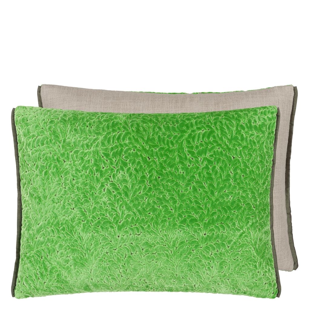 Cartouche Malachite Cushion, by Designers Guild