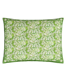 Load image into Gallery viewer, Designers Guild Isolotto Grass Cotton Cushion Reverse