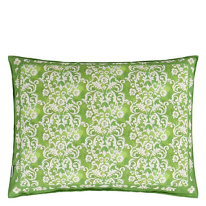 Designers Guild Isolotto Grass Cotton Cushion Reverse