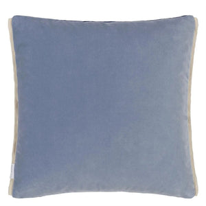Varese Cerulean & Sky Cushion reverse, by Designers Guild