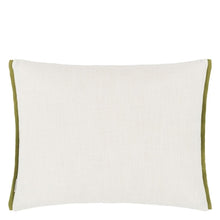 Load image into Gallery viewer, Foglia Decorativa Embroidered Moss Cushion reverse, by Designers Guild