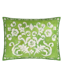 Load image into Gallery viewer, Designers Guild Isolotto Grass Cotton Cushion Front