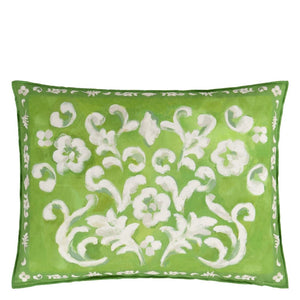 Isolotto Grass Cotton Cushion, by Designers Guild